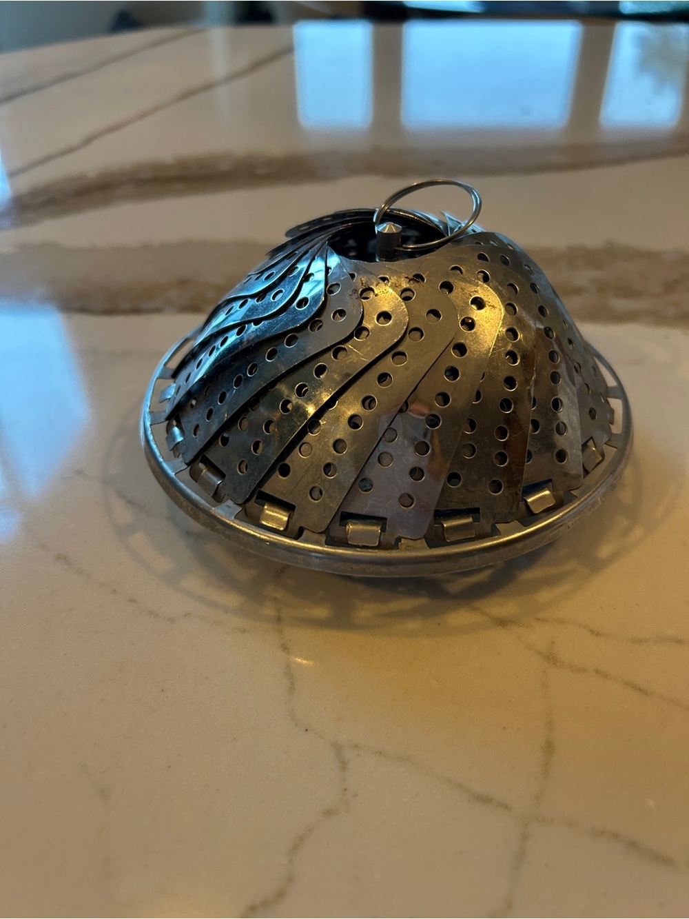 Stainless Steel Steamer Basket - Compact Folding Design; Vegetable Steamer